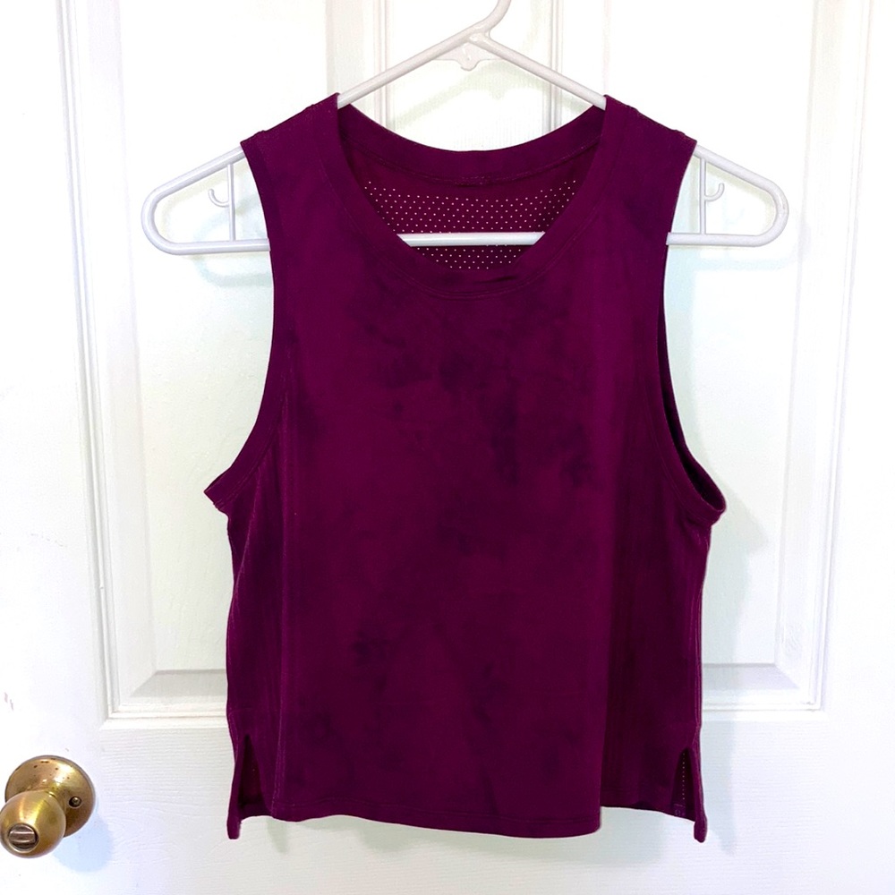 Lululemon tye dye crop top tank size 4
